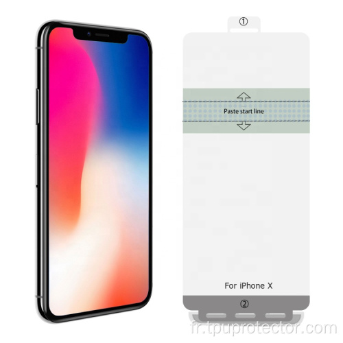 Protecteur d'écran Hydrogel HD ultra-mince pour iPhone X